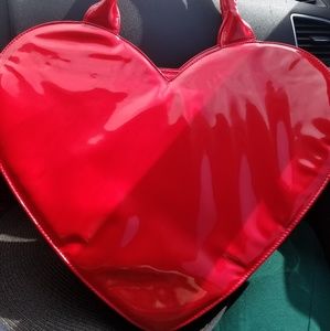 Pin Up Girl Clothing Large Red Heart Purse